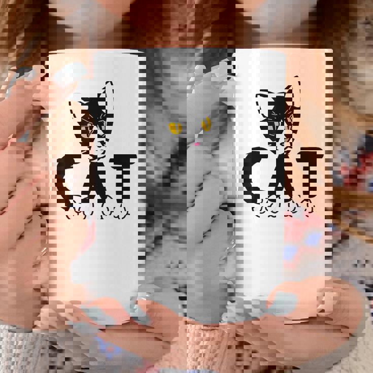 猫 子猫 ハチワレ モノトーン 白 黒 かわいい ユニーク コーヒーマグ 面白い贈り物