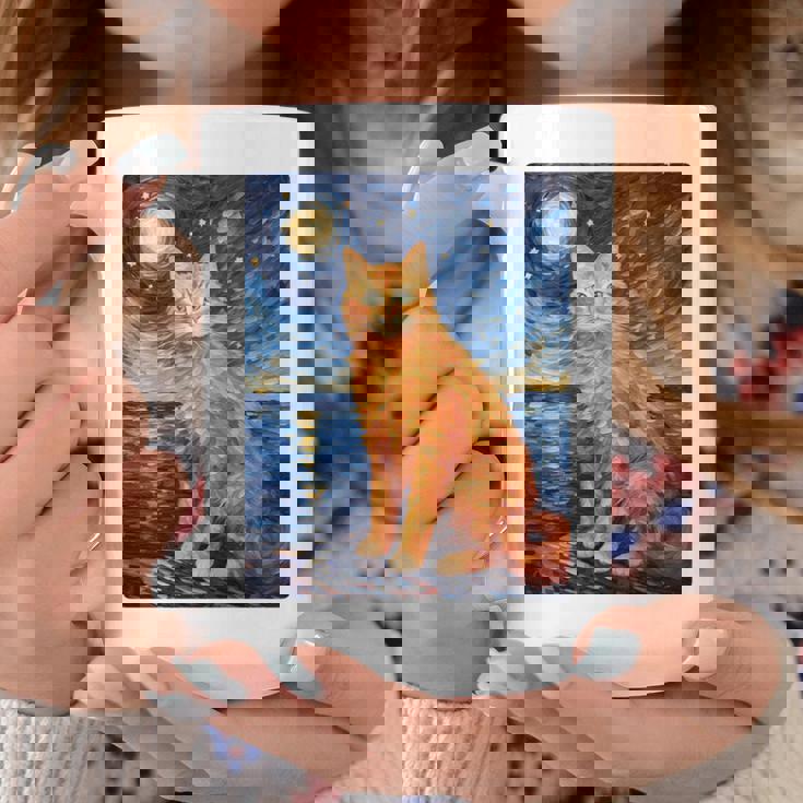 猫のポートレートオイル印刷甘い子猫 長袖tシャツ コーヒーマグ 面白い贈り物