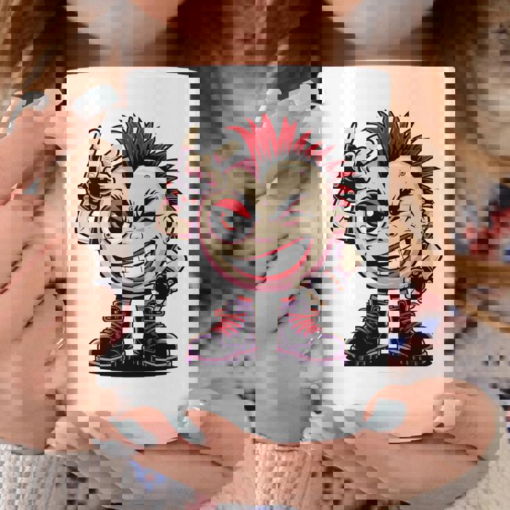 生意気なパンクロックロッカー イロとブーツ付き 面白いパンク 長袖tシャツ コーヒーマグ 面白い贈り物