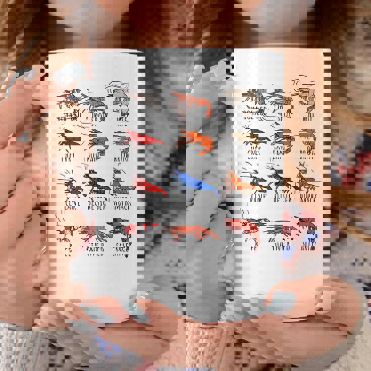 異なるタイプのエビの品種コレクション、かわいいエビ愛好家。 コーヒーマグ 面白い贈り物