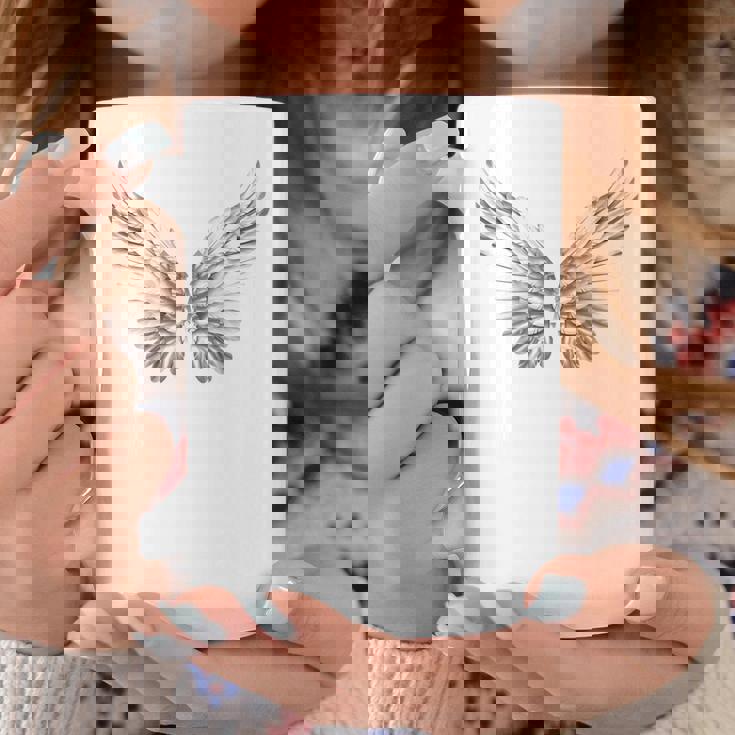 白い天使の羽自由守護天使 コーヒーマグ 面白い贈り物