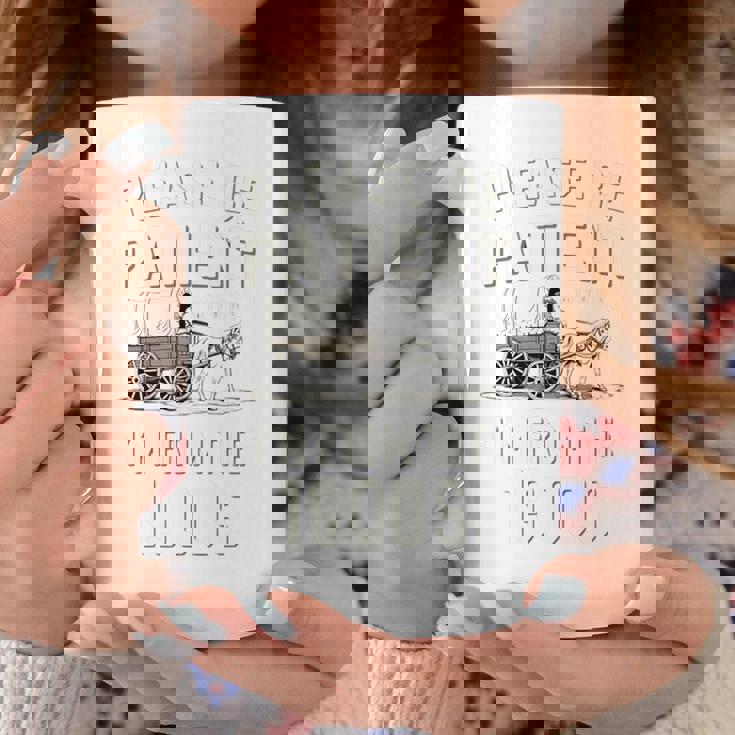 私は1900年代から面白いレトロから我慢してください 長袖tシャツ コーヒーマグ 面白い贈り物