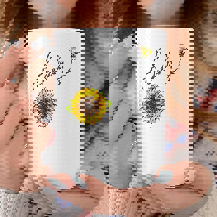 秋のひまわり マルハナバチ 面白いひまわり蜂 秋の愛 コーヒーマグ 面白い贈り物