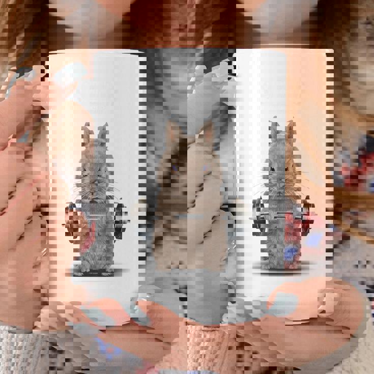 筋トレ ジム やる気がないなら家に帰れ ネザーランドドワーフ ウサギ ベージュ コーヒーマグ 面白い贈り物