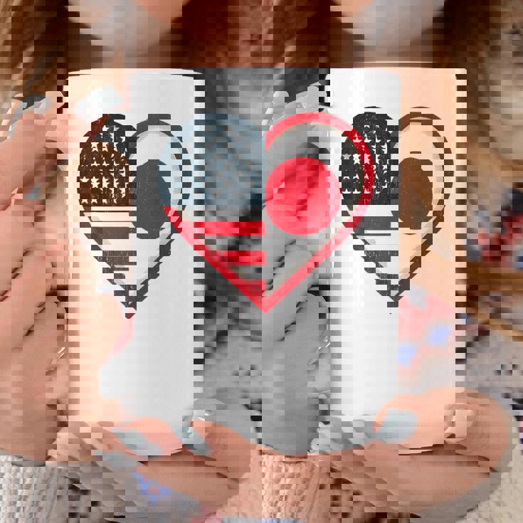 米国 アメリカ 日本 ハートフラッグ 二重国籍。 コーヒーマグ 面白い贈り物