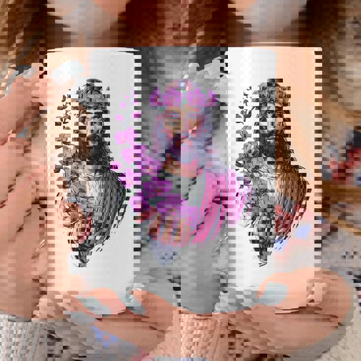 紫の蘭を持つイエス コーヒーマグ 面白い贈り物