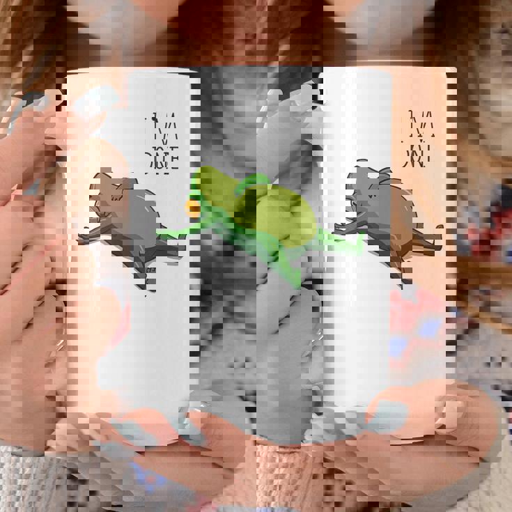 終わった、リラックスしているカエル、カエル好きの面白いカエル、カエル コーヒーマグ 面白い贈り物