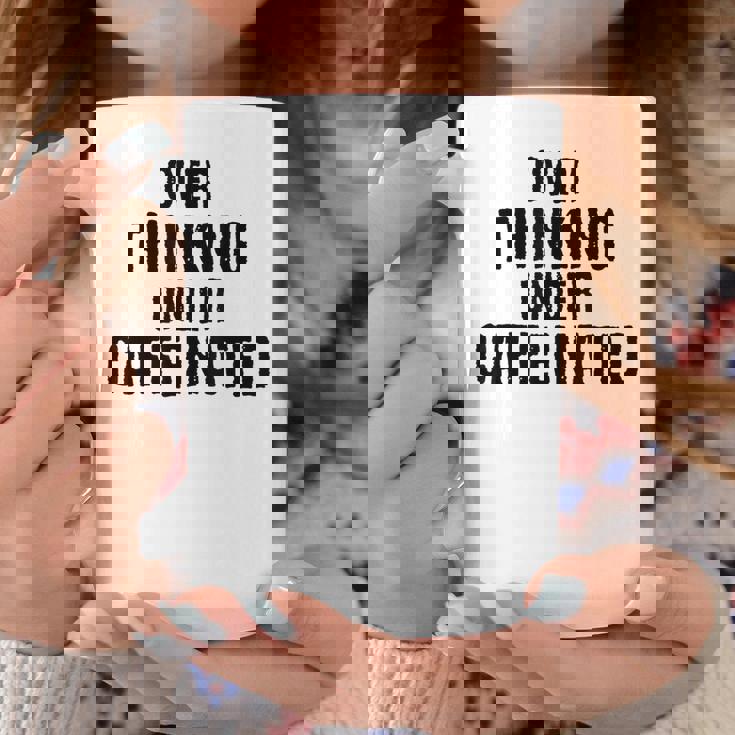 考えすぎてカフェイン入りの面白い コーヒーマグ 面白い贈り物