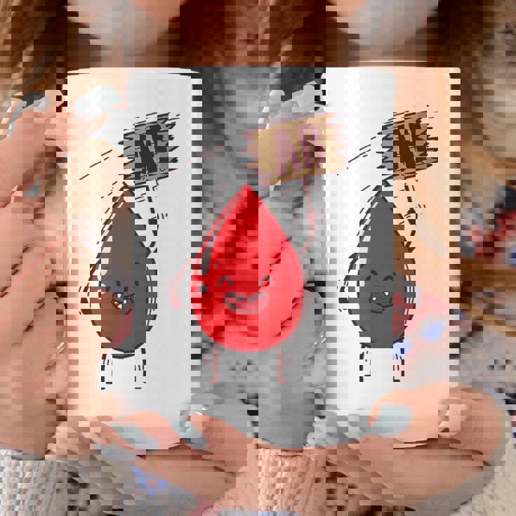 血液型 Ab 血液ドロップ シールドハート付き コーヒーマグ 面白い贈り物