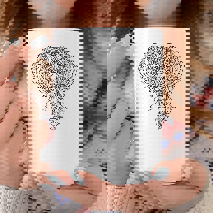 象のマンダラ、ヨガナマステエスニックシャーマン。 コーヒーマグ 面白い贈り物