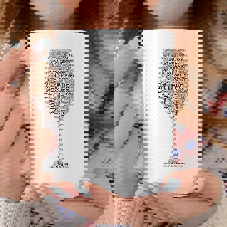 赤ワイングラス ワード アート オブ ワイン タイプ ブラック テキスト コーヒーマグ 面白い贈り物