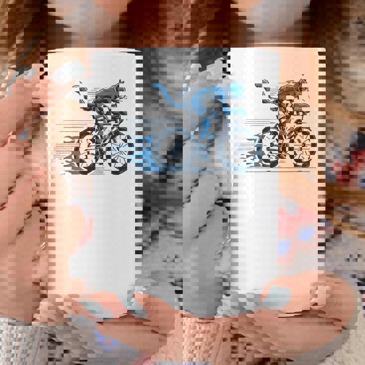 趣味のサイクリストのためのおしゃれな面白いロードバイク猫。 コーヒーマグ 面白い贈り物