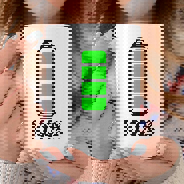 電池 100 フルバッテリー コーヒーマグ 面白い贈り物