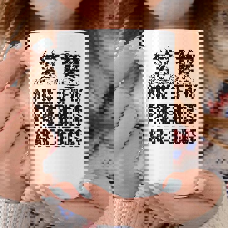 面白い 私の友達のほとんどは犬です ミニチュアシュナウザー コーヒーマグ 面白い贈り物