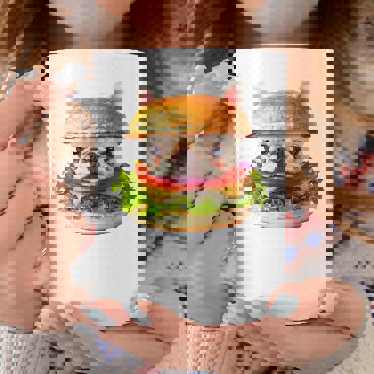 面白いtシャツ フレンチブルドッグ 犬 ハンバーガー メンズ グッズ かわいい おもしろ 面白い 服 ネタ 長袖tシャツ コーヒーマグ 面白い贈り物