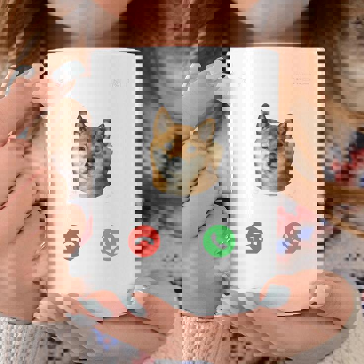 面白いtシャツ 柴犬 着信 イヌ わんこ メンズ 犬好き グッズ かわいい おもしろ 面白い 服 ネタ 長袖tシャツ コーヒーマグ 面白い贈り物