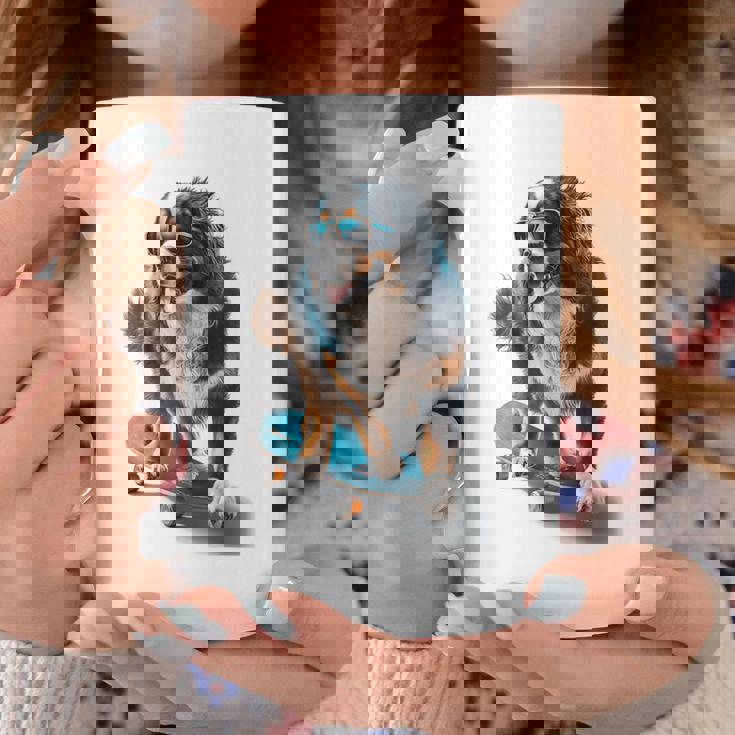 面白いスケートボード バーニーズマウンテンドッグ スケーター スケートグラフィック コーヒーマグ 面白い贈り物