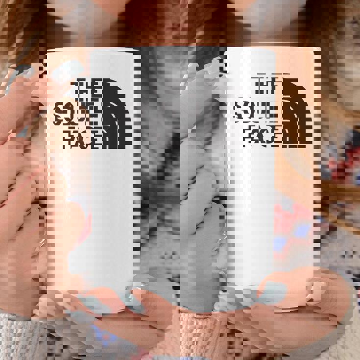 面白いパロディシャツ 夏のクールなデザインのための南の顔 コーヒーマグ 面白い贈り物