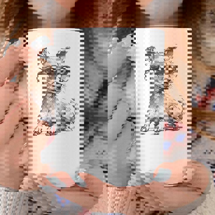 面白いミニチュアピンシャードッグミニピンサングラスデザイン。 コーヒーマグ 面白い贈り物