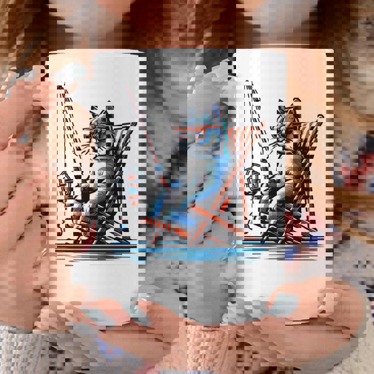 面白い釣り猫ロッドとリール Lets Go 釣り 猫釣り 長袖tシャツ コーヒーマグ 面白い贈り物