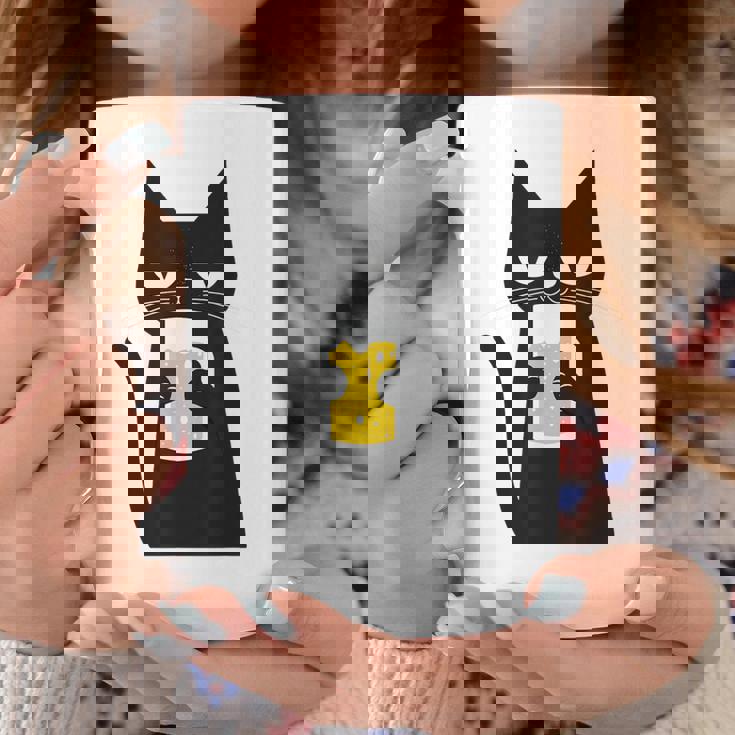 面白い黒猫はビールが大好きおもしろいビール好き コーヒーマグ 面白い贈り物