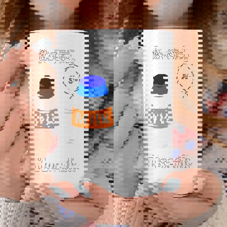 飲んでます。 I Love Milk 牛乳 ミルク びん ボトル カップ 健康 の イラスト 長袖tシャツ コーヒーマグ 面白い贈り物