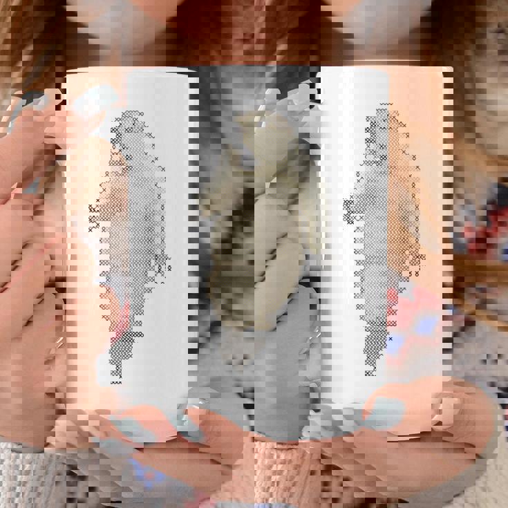 驚愕した マーモット ステッチ デザイン おもしろい 動物 レトロゲーム ドット絵 コーヒーマグ 面白い贈り物