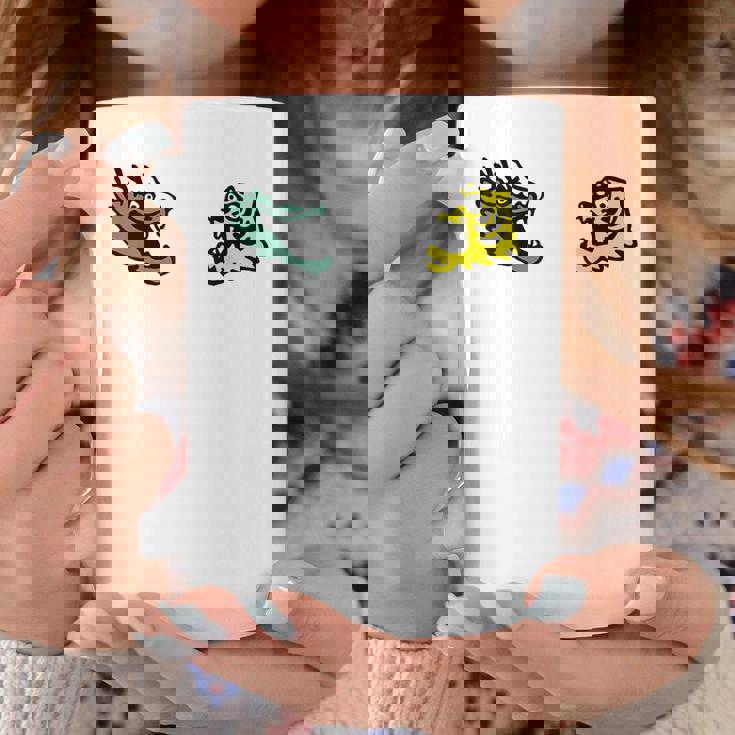 龍 虎 対決 和風キャラクターアート デフォルメポップデザイン コーヒーマグ 面白い贈り物