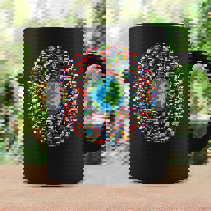 180 Banderas Banderas Del Mundo Mapa Del Mundo Con Banderas Taza de café Ideas de regalos