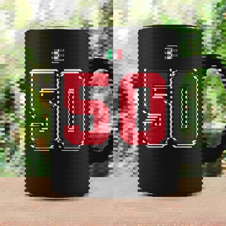 50 ナンバー カレッジスタイル ヴィンテージ 赤 白 イタリア国旗 コーヒーマグ ギフトのアイデア