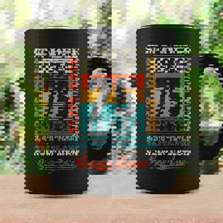 75歳の誕生日 75歳 900ヶ月 すごい生まれ 1950年 コーヒーマグ ギフトのアイデア