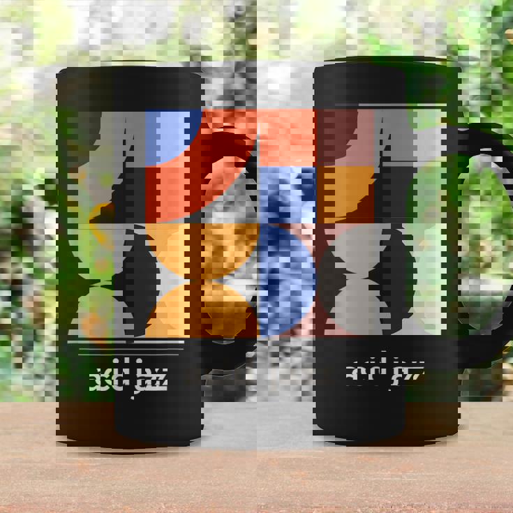 Acid Jazz ヴィンテージジャズミュージックバンド ミニマルtシャツ コーヒーマグ ギフトのアイデア
