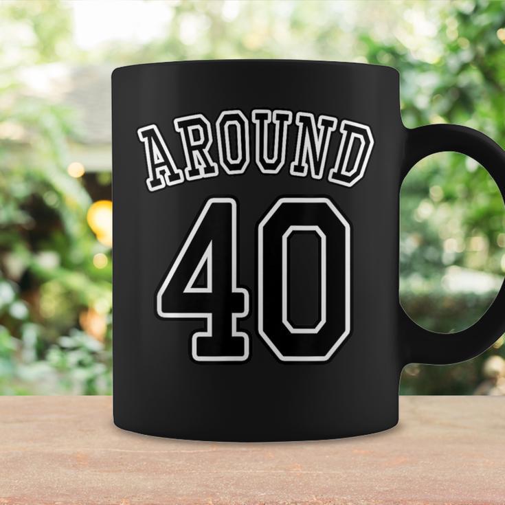Around 40 アラフォー（四十歳 40才）【ユニフォーム風】（お誕生日）祝 40代 サプライズ 面白 コーヒーマグ ギフトのアイデア
