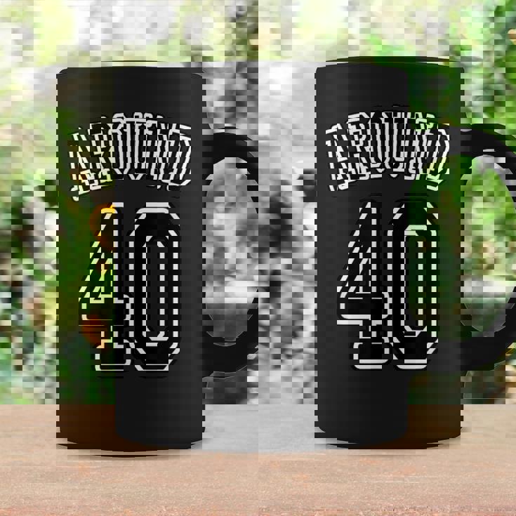 Around 40 アラフォー（四十歳 40才）【ユニフォーム風】（お誕生日）祝 40代 サプライズ 面白 コーヒーマグ ギフトのアイデア