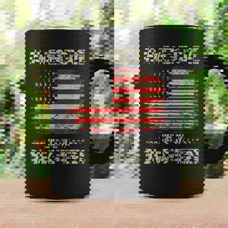 Awesome Like My Daughter Usa Flag Fathers Day Vintage Coffee Mug Gifts ideas