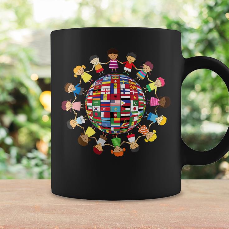 Banderas Del Mundo Cultural Diversidad Niños Alrededor Del Mundo Taza de café Ideas de regalos