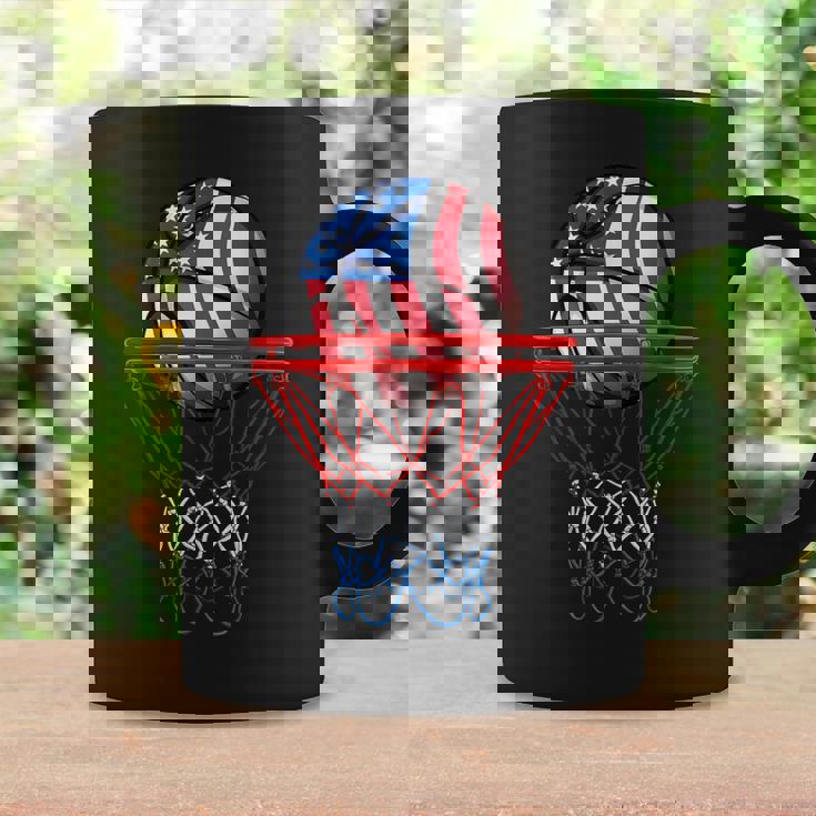 Basketball American Patriotic 4Th Of July Us Flag Boys Coffee Mug Gifts ideas