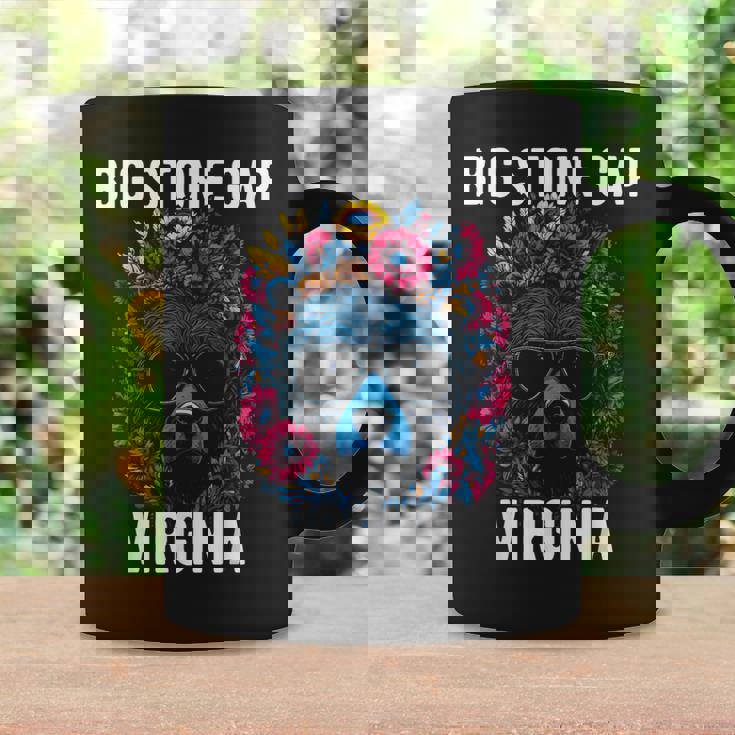 Bigtone Gap バージニア Usa クマと花のデザイン コーヒーマグ ギフトのアイデア