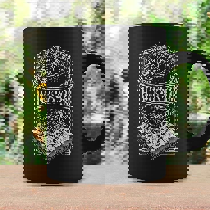 Book Wyrm Bookwyrm ドラゴンリーディングラバー アンティーク調 コーヒーマグ ギフトのアイデア