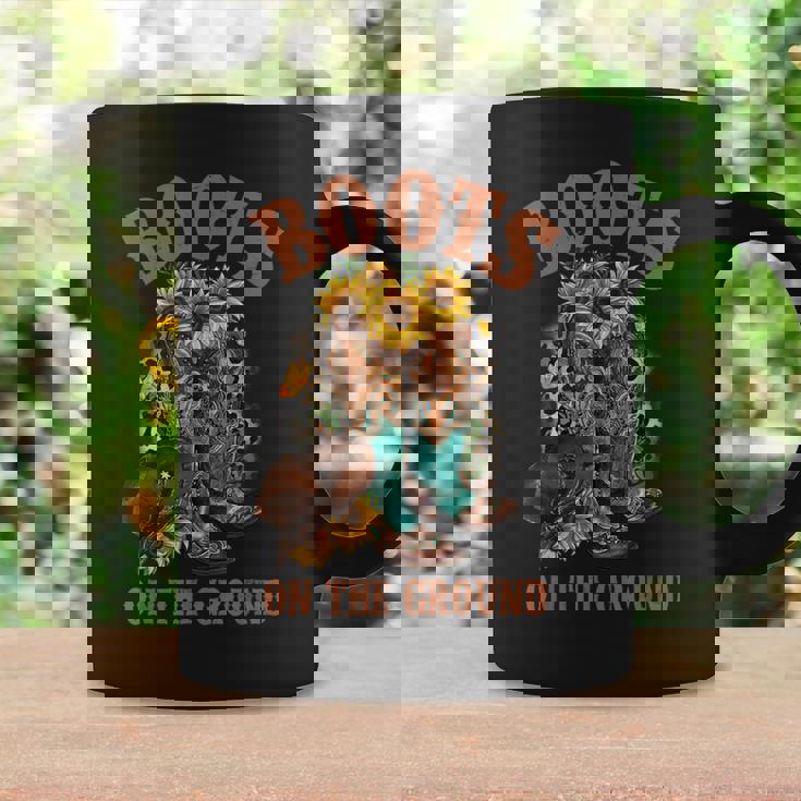 Boots On The Ground Western Southern Country Rodeo Cowgirl Coffee Mug Gifts ideas