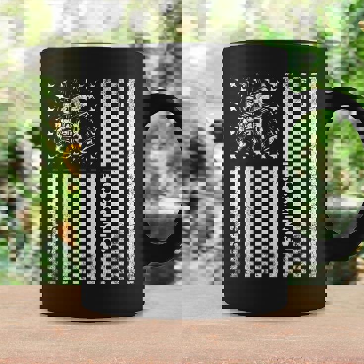 Boxerintage Boxing American Flag Boxing Distressed コーヒーマグ ギフトのアイデア