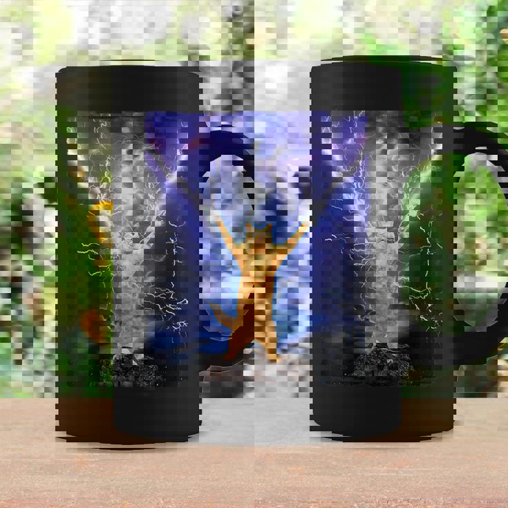 Cat Merch おかしな猫 稲妻 サンダーボルト オン マウンテン コーヒーマグ ギフトのアイデア
