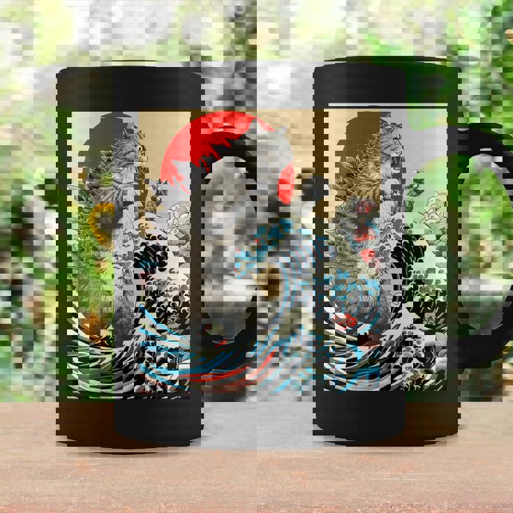 Catzilla 猫日本美術面白い猫 コーヒーマグ ギフトのアイデア