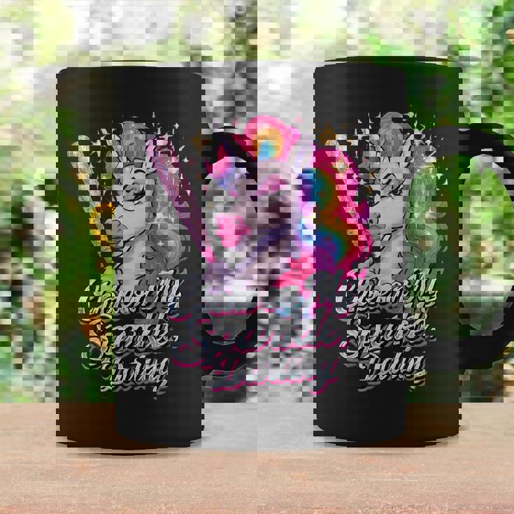 Choke On My Radiance 面白いユニコーンレインボーアティチュード コーヒーマグ ギフトのアイデア