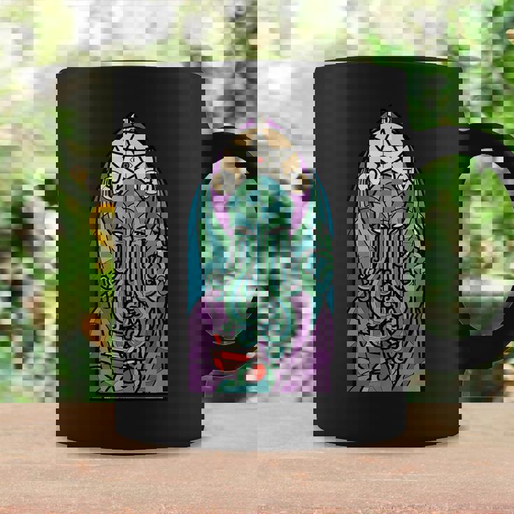 Cthulhu Iglesiaidrieras Cósmico Horror Divertido Monstruo Taza de café Ideas de regalos