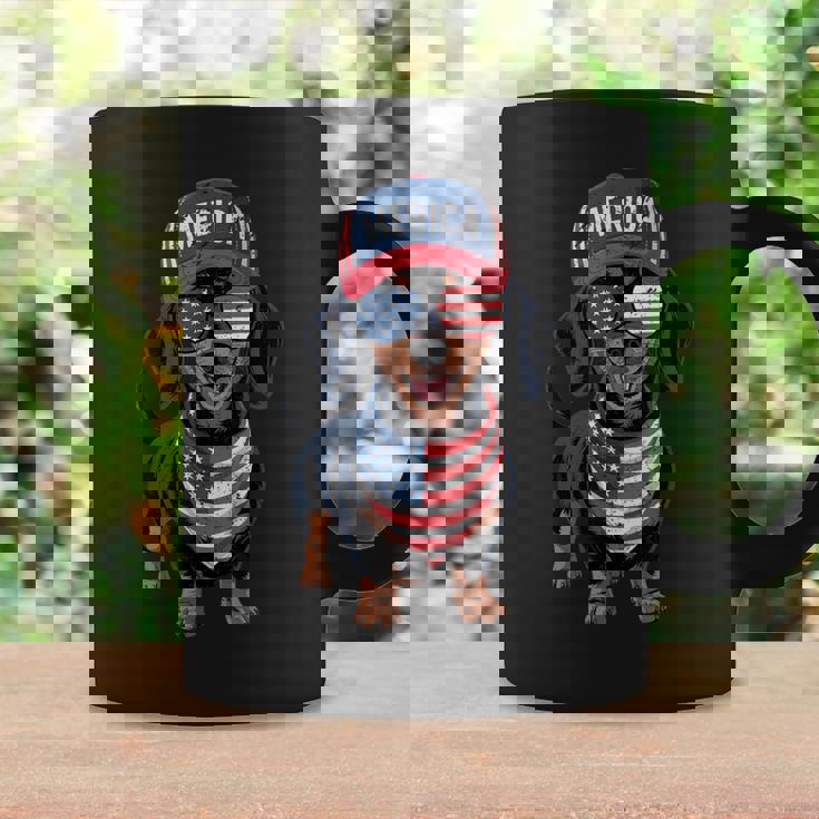 Dachshund 4Th Of July Us American Flag Doxie Dog Patriotic Coffee Mug Gifts ideas
