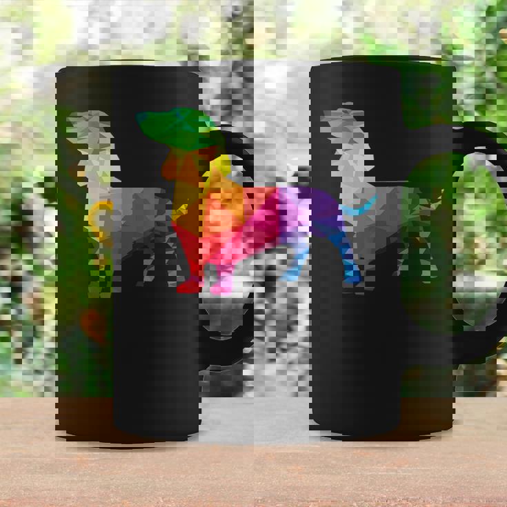 Dachshund Gay Pride Lgbt Lgbtq Rainbow Flag Dog Lovers コーヒーマグ ギフトのアイデア