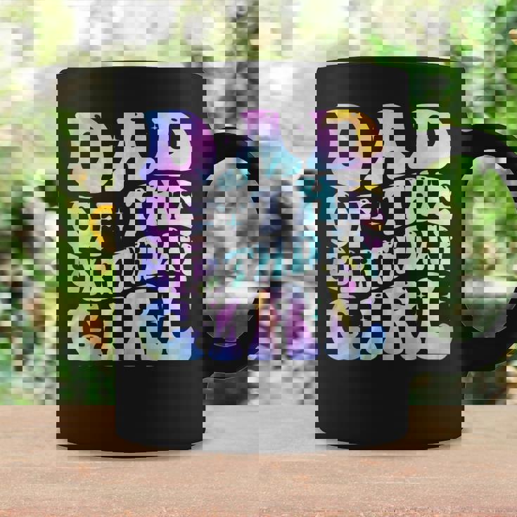 Dad Of The Birthday Girl Tie Dye Colorful 1St Bday Coffee Mug Gifts ideas