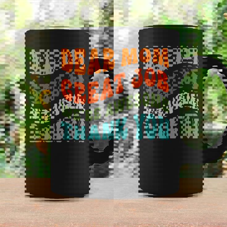Dear Mom Great Job We're Awesome Thank You Retro Coffee Mug Gifts ideas