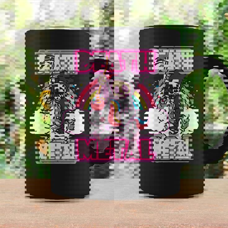 Death Metal Grim Reaper ピンクユニコーン ファニーヘビーメタル コーヒーマグ ギフトのアイデア